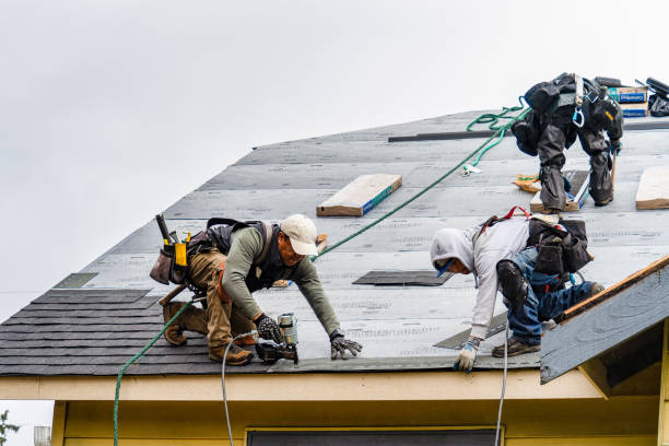 Professional Gutter Installation technician working in Arlington, OH